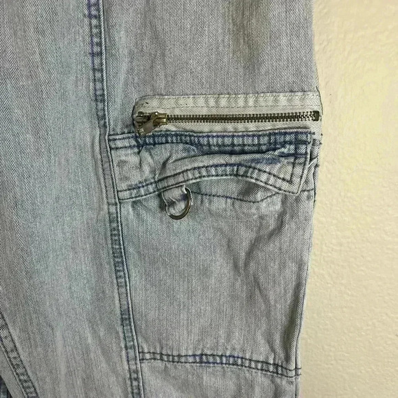 Hot topic Indigo Denim Cargo Jogger Jeans Girls Size L - Picture 8 of 15